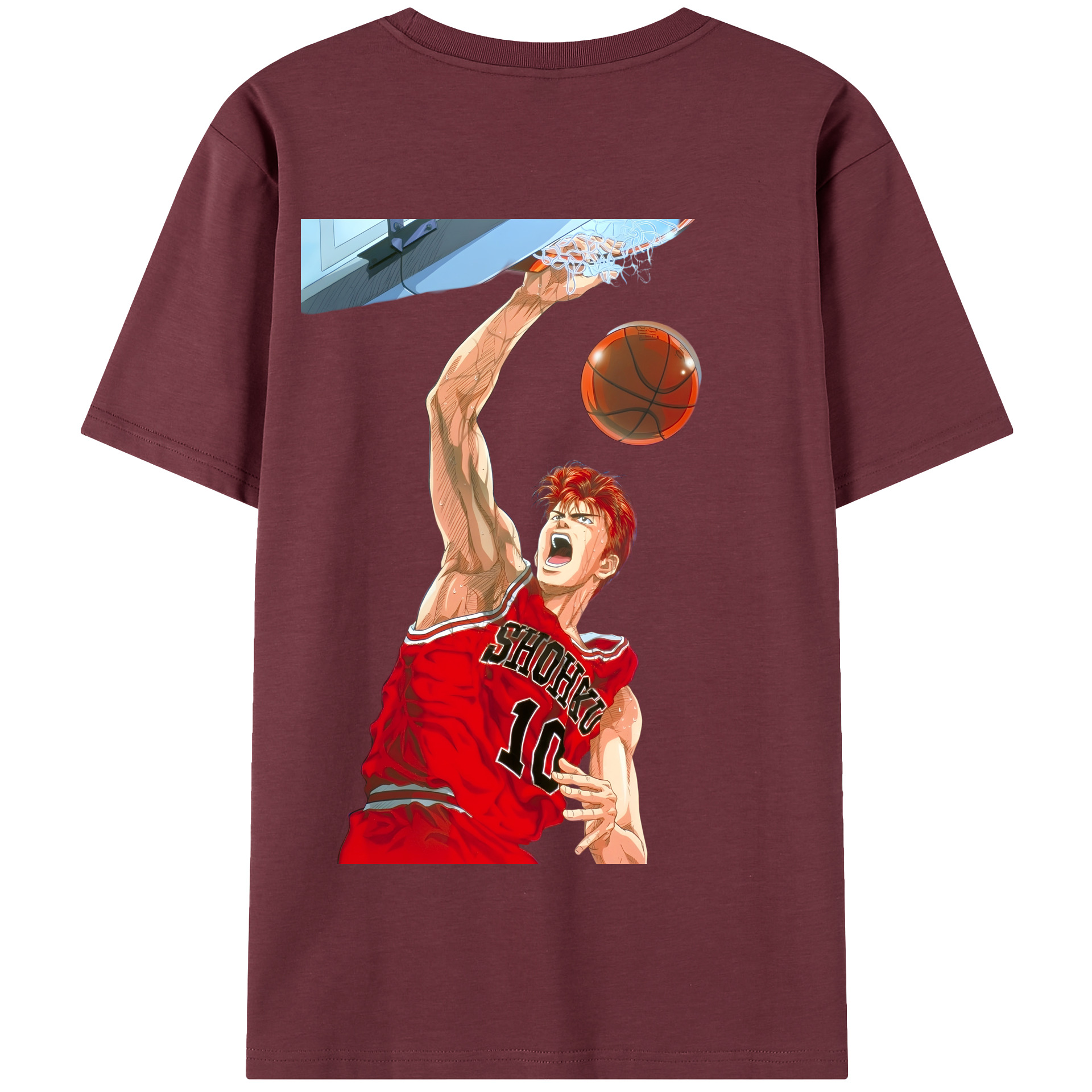 SLAM DUNK／スラムダンク 綿100％半袖Tシャツ（背面プリント）